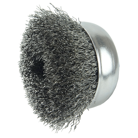 Weiler 3" Crimped Wire Cup Brush .014" Steel Fill M10x1.25 Nut 13240